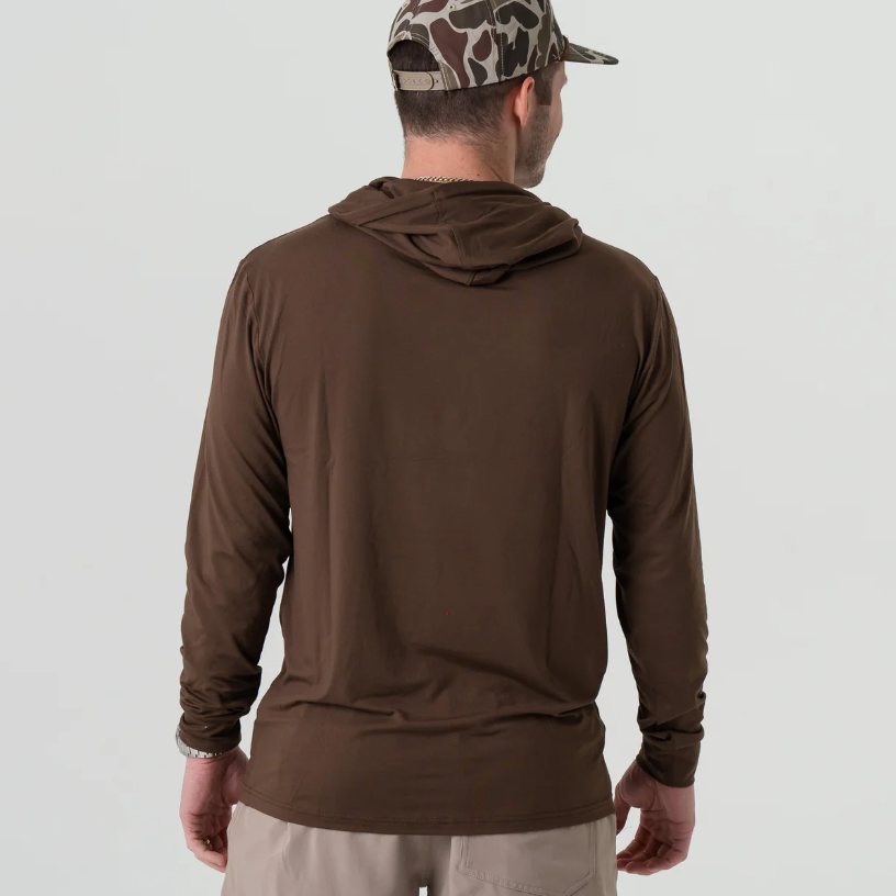 Performance Hoodie - Heather Brown