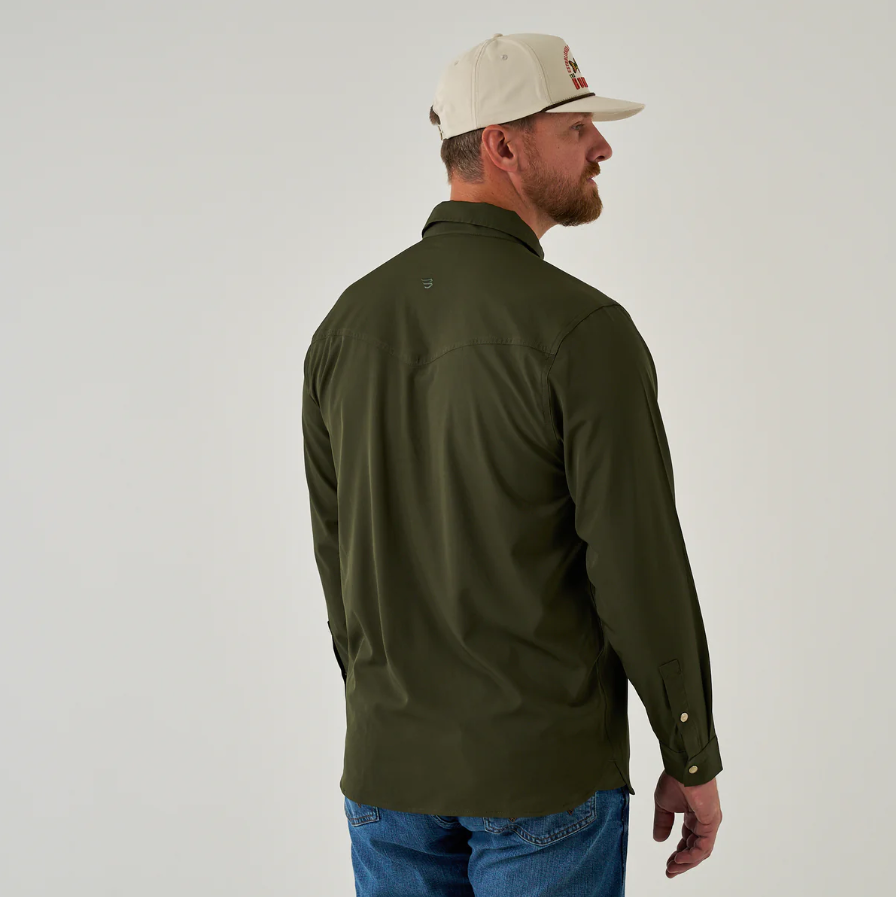 Long Sleeve - Performance Western Shirt - Mallard Green