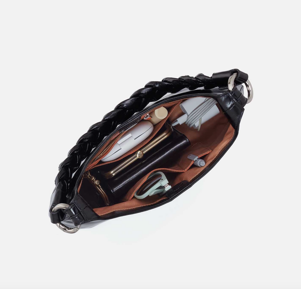 Madison Shoulder - Polished Leather | Black