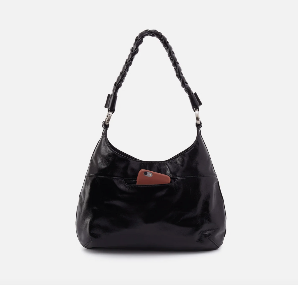 Madison Shoulder - Polished Leather | Black