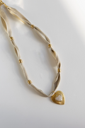 Easy Lover Neutral Scarf Necklace