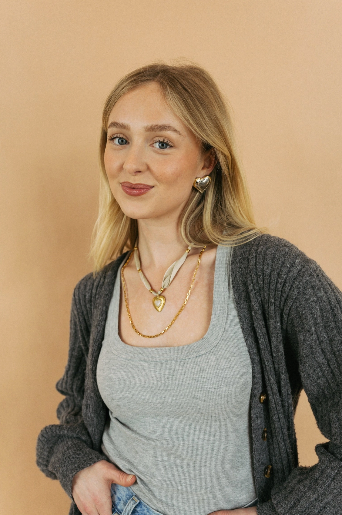 Easy Lover Neutral Scarf Necklace