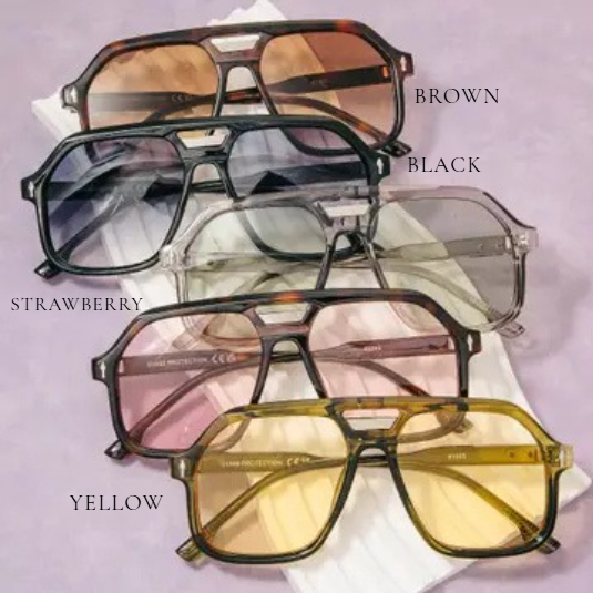 Acetate Frame Aviator Sunglass