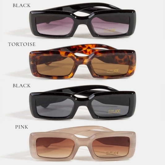 Thick Frame Rectangle Sunglasses