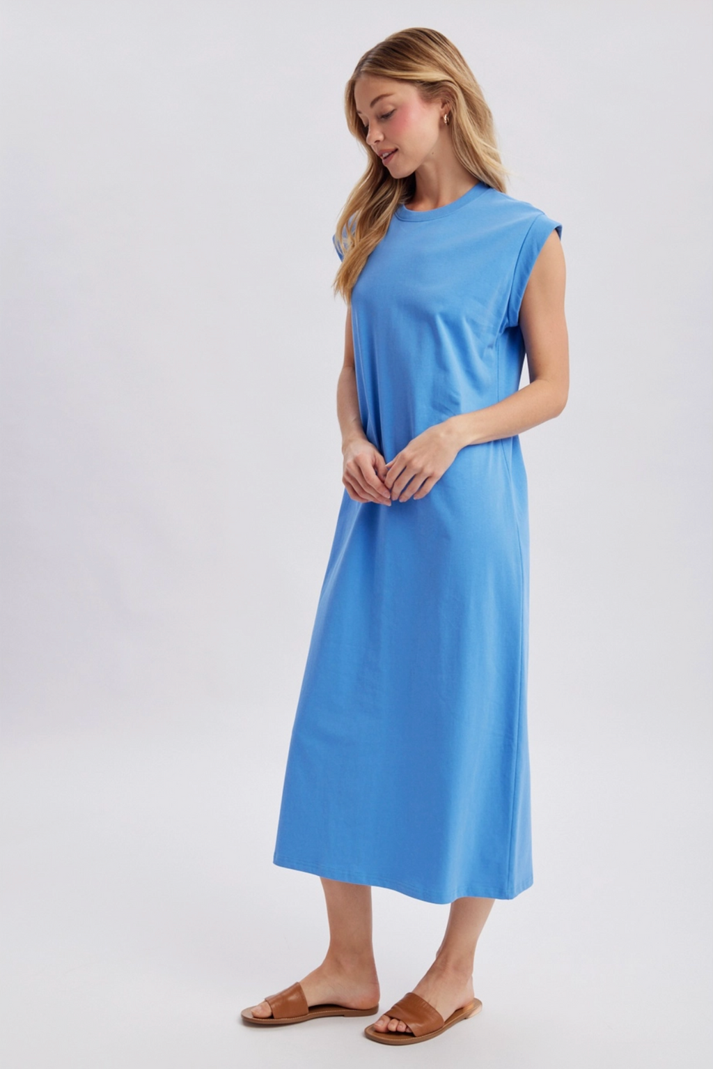 Cap Sleeve Knit Midi Dress