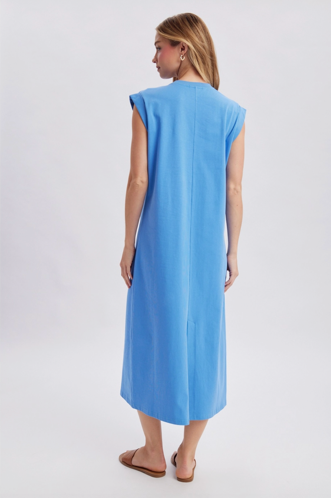 Cap Sleeve Knit Midi Dress