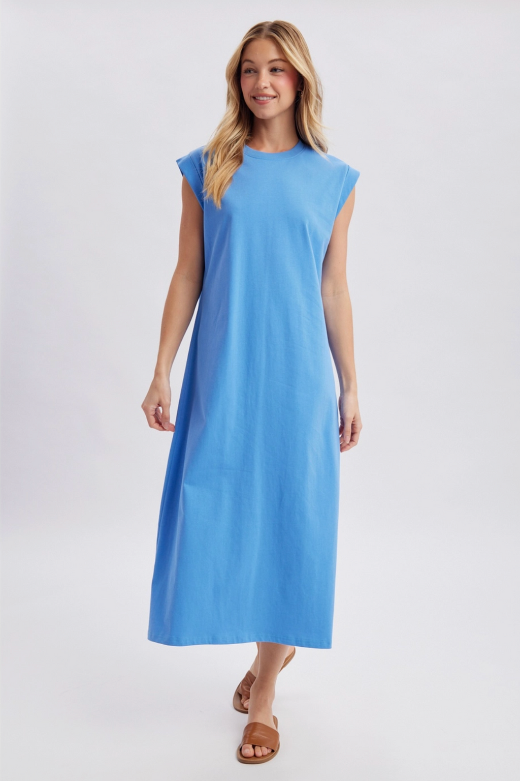 Cap Sleeve Knit Midi Dress
