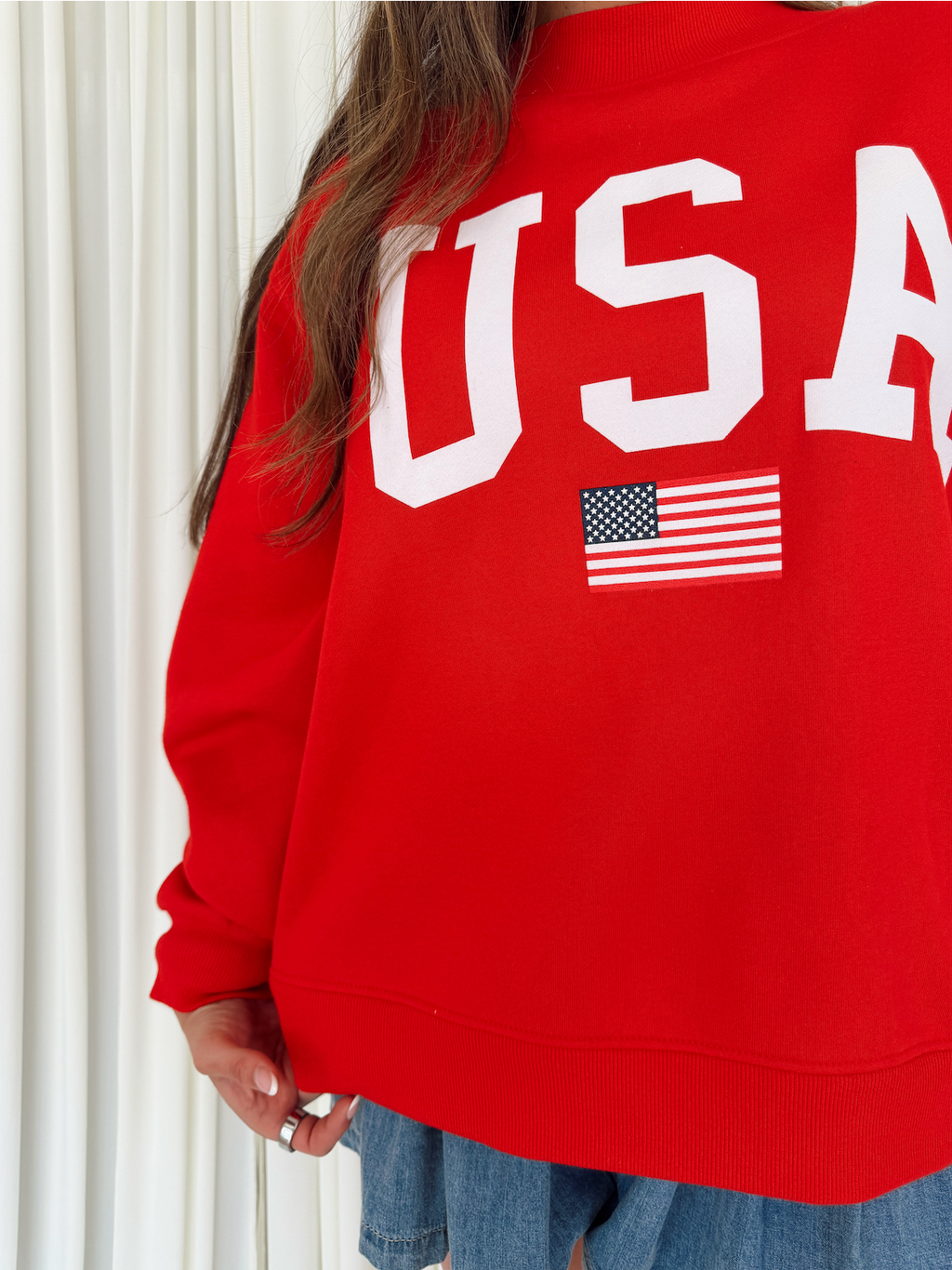 USA Flag Mockneck