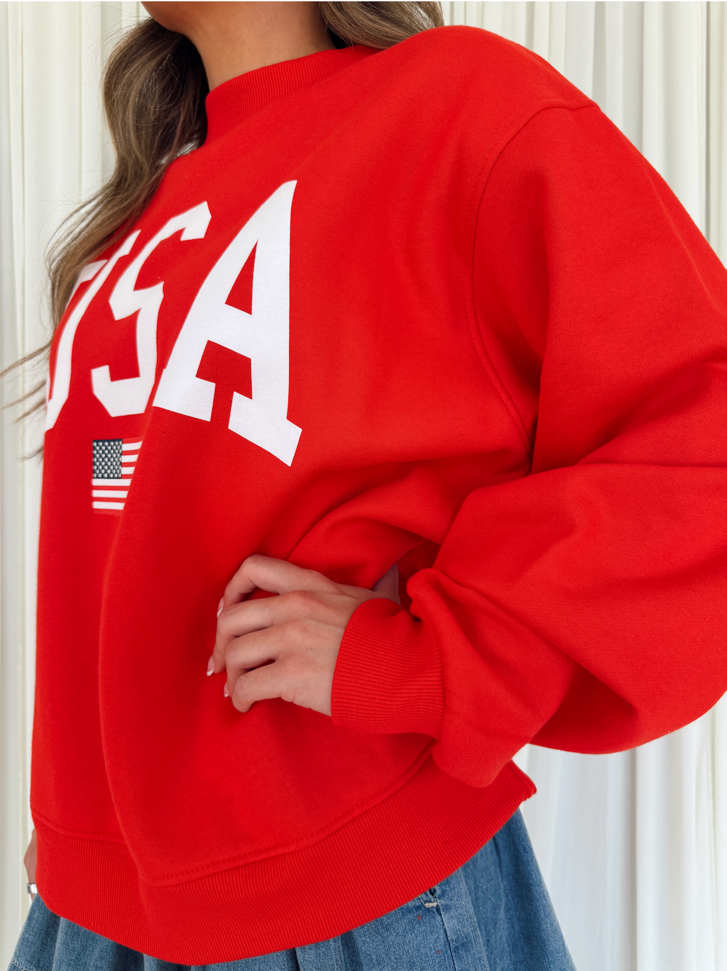 USA Flag Mockneck