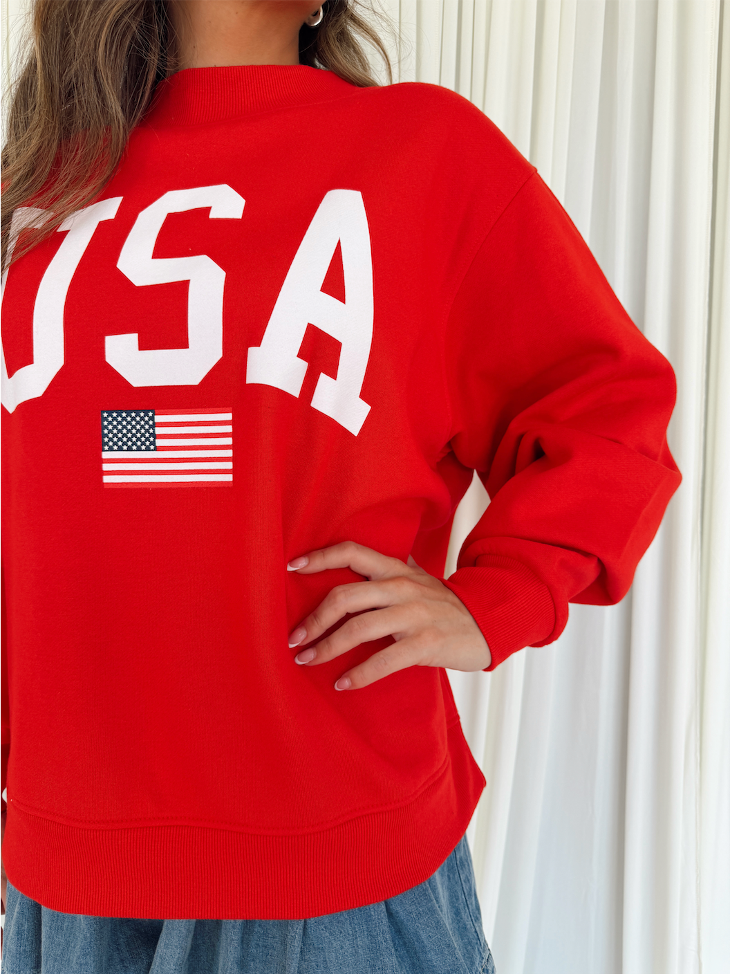 USA Flag Mockneck