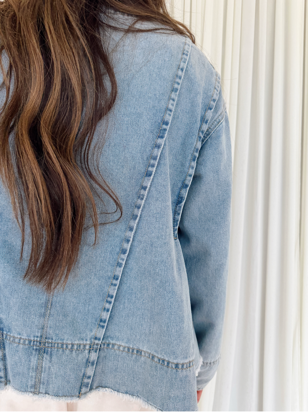 Denim Long Sleeve Top