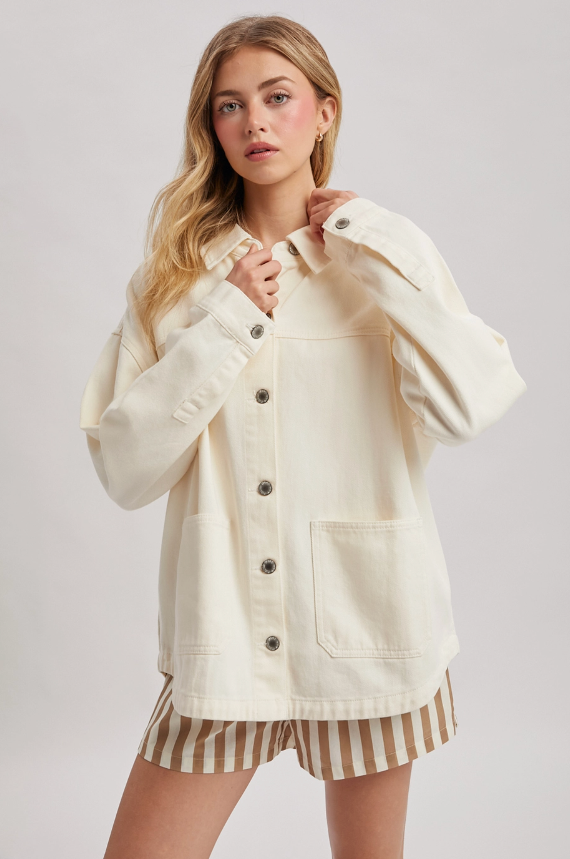 Denim Button-Up Jacket