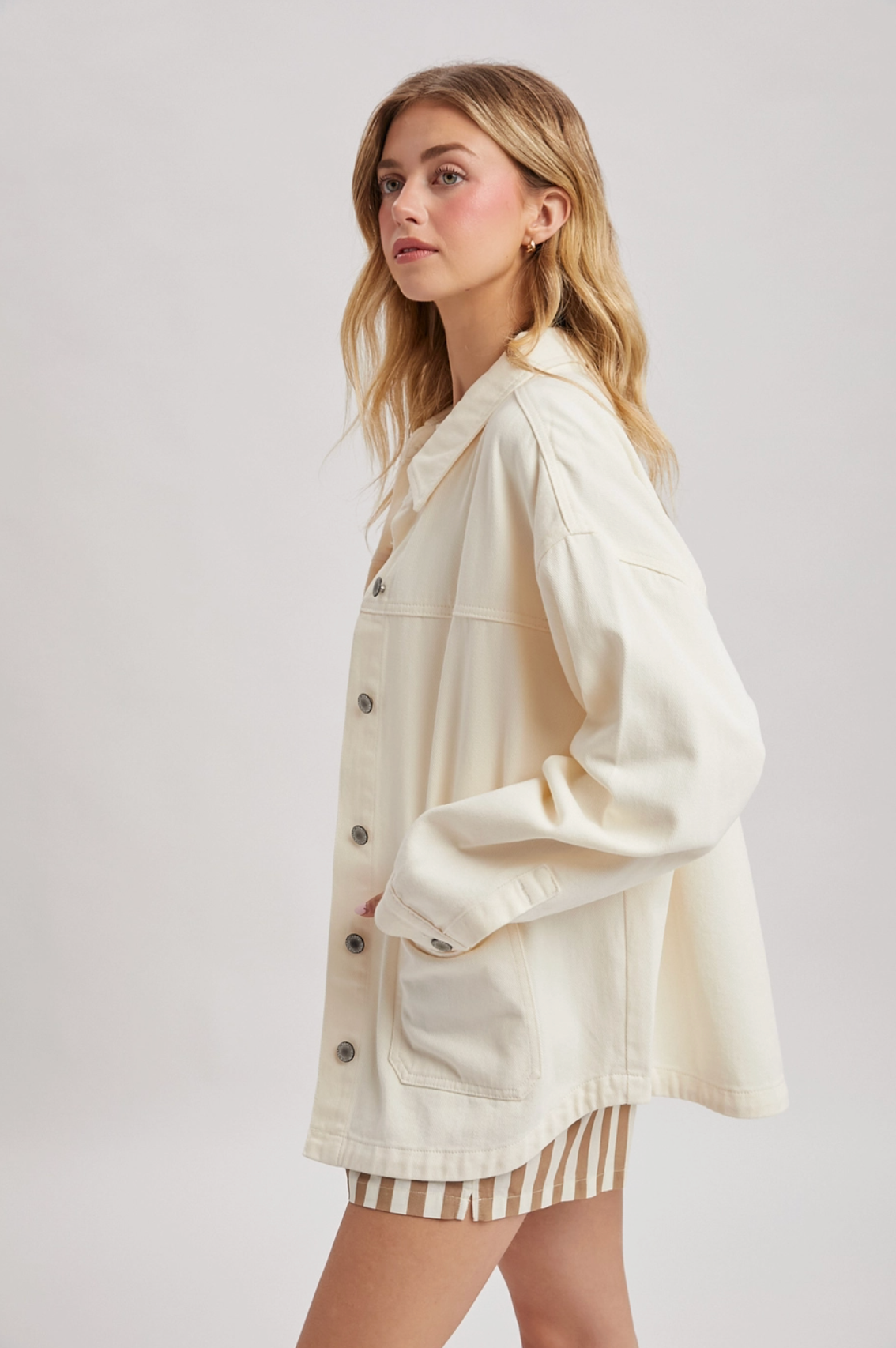 Denim Button-Up Jacket