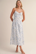 Floral Sleeveless Flare Midi Dress