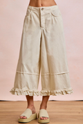 Mid Rise Ruffled Jeans