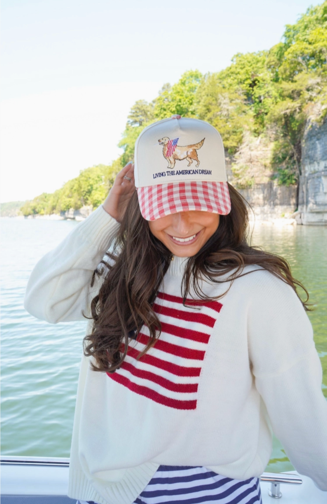 Living the American Dream - Gingham Hat