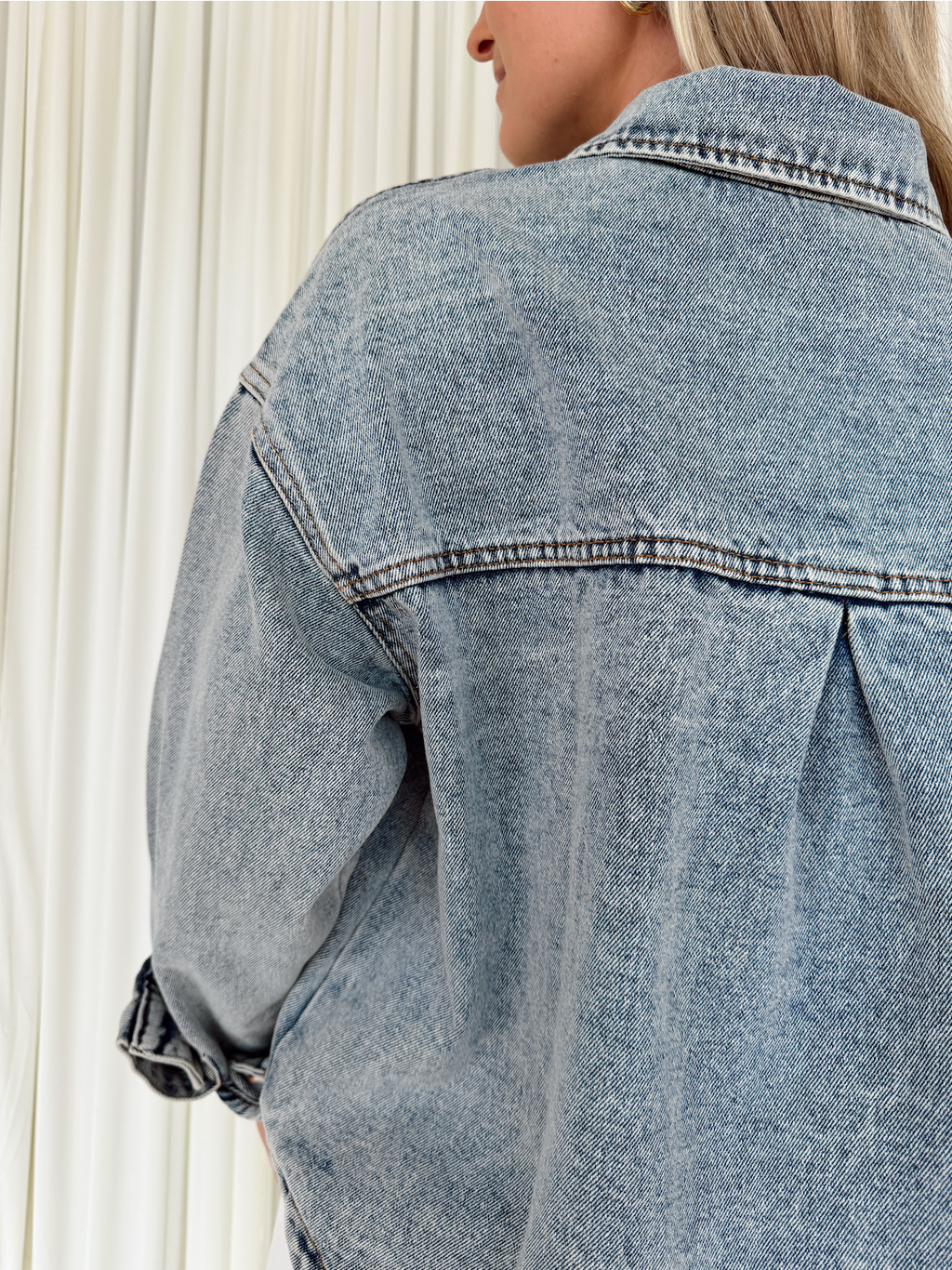 Denim Jacket with Square Pockets