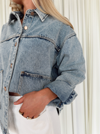 Denim Jacket with Square Pockets