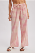 Plaid Drawstring Pants