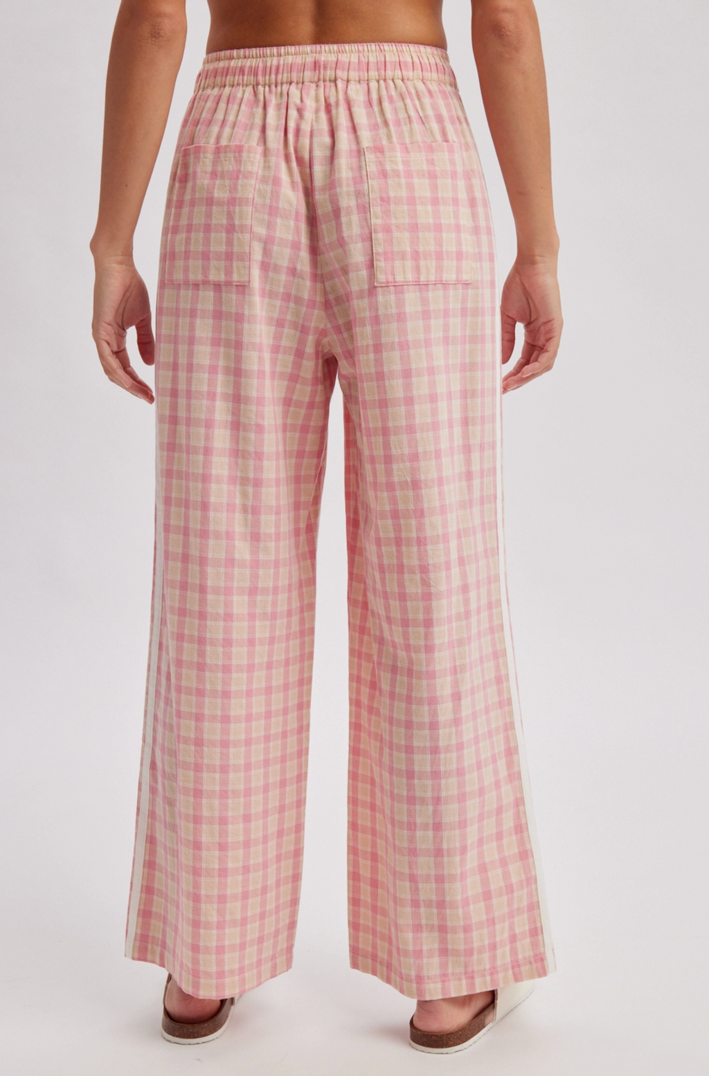 Plaid Drawstring Pants