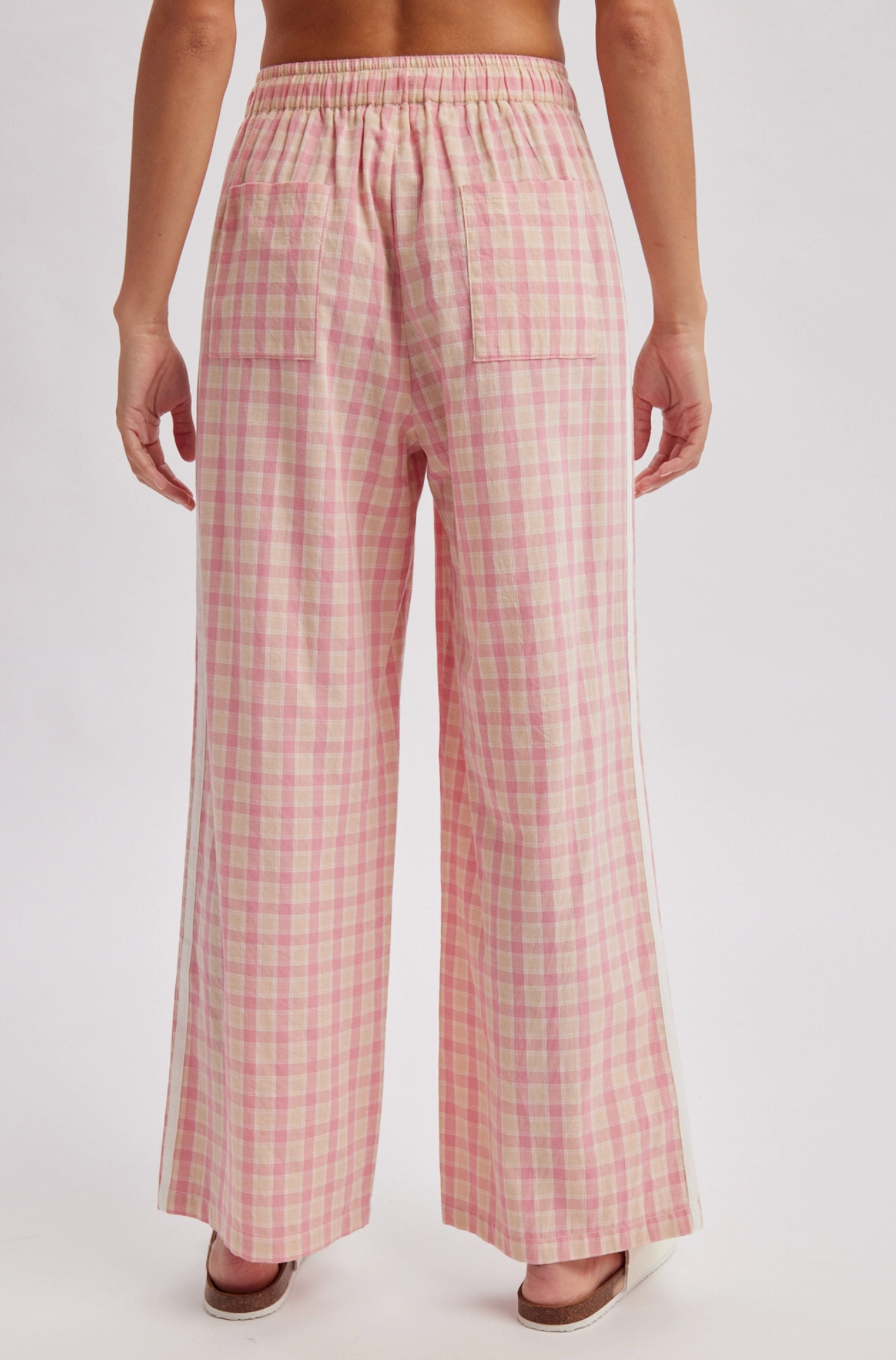 Plaid Drawstring Pants