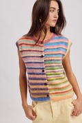 Rainbow Stripe Sweater Vest