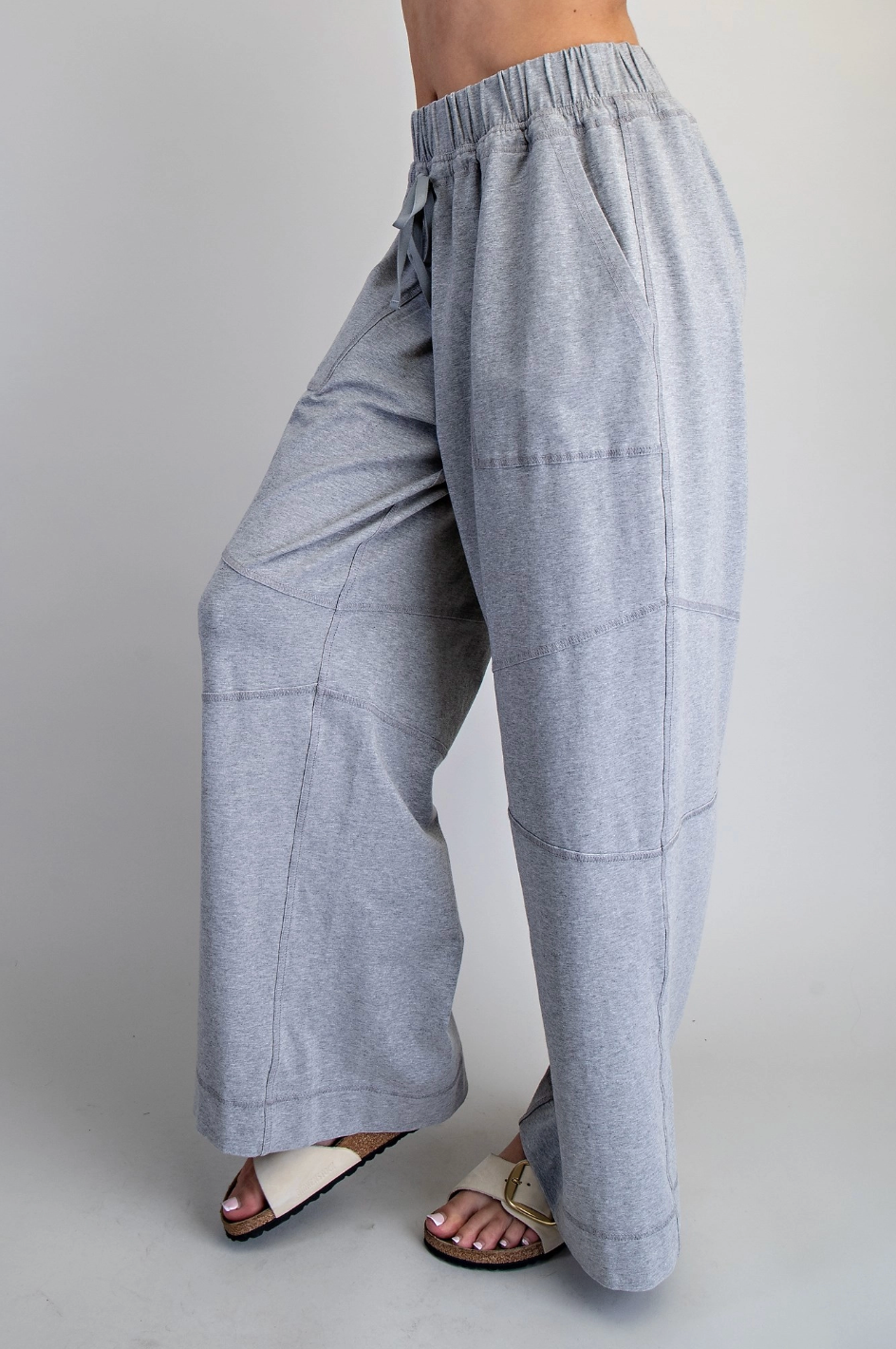 Exposed Seam Wide Leg Pants