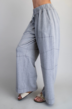 Exposed Seam Wide Leg Pants