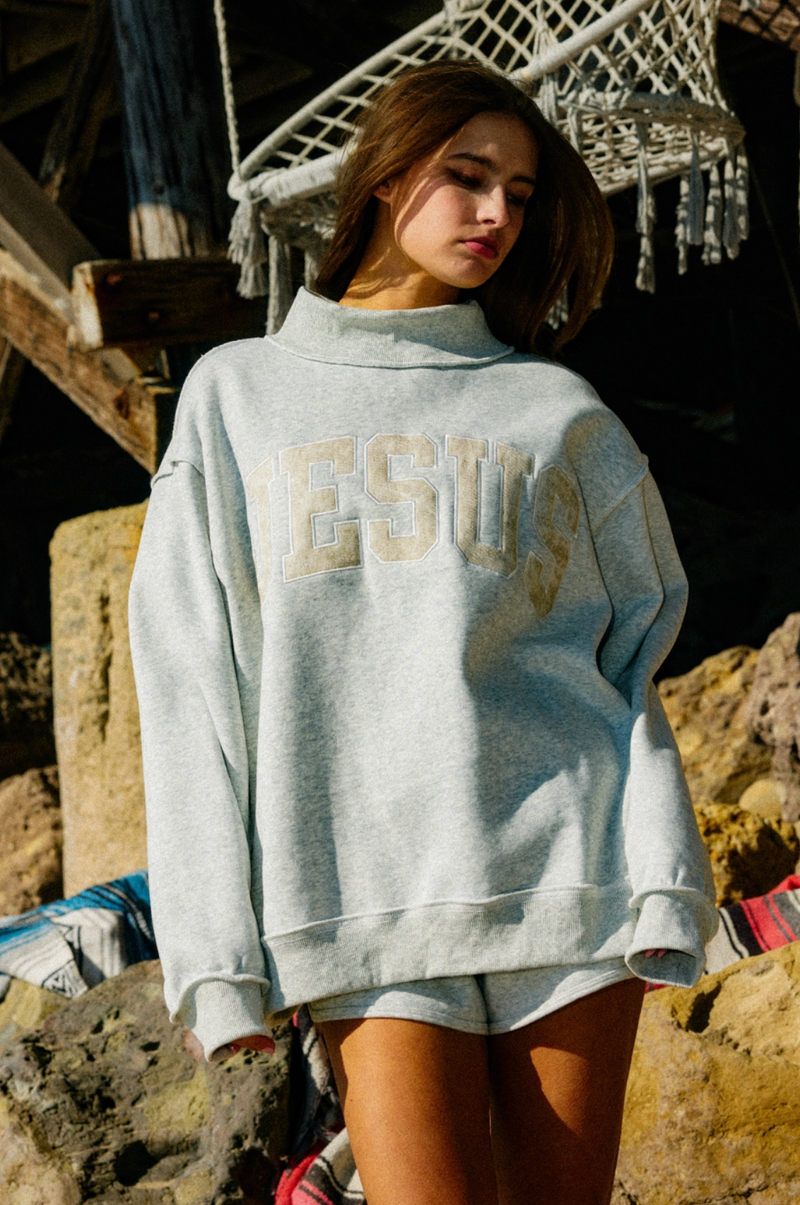 Camo Mockneck Sweatshirt