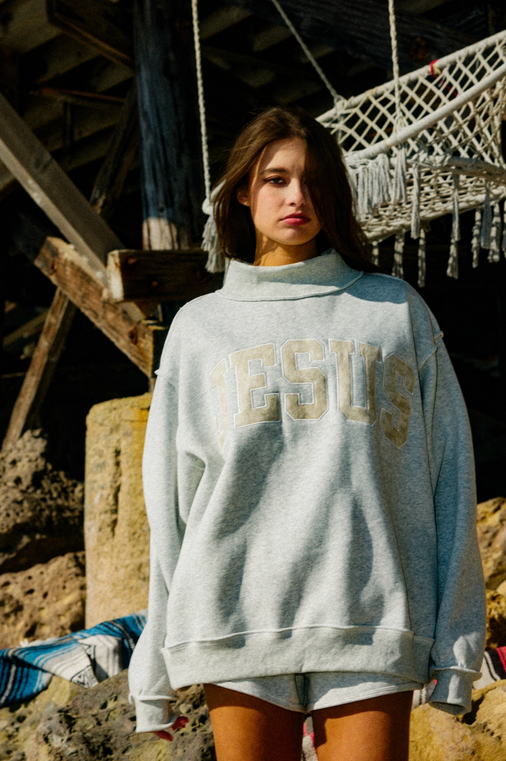 Camo Mockneck Sweatshirt