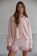 Knit Crew Neck Cardigan