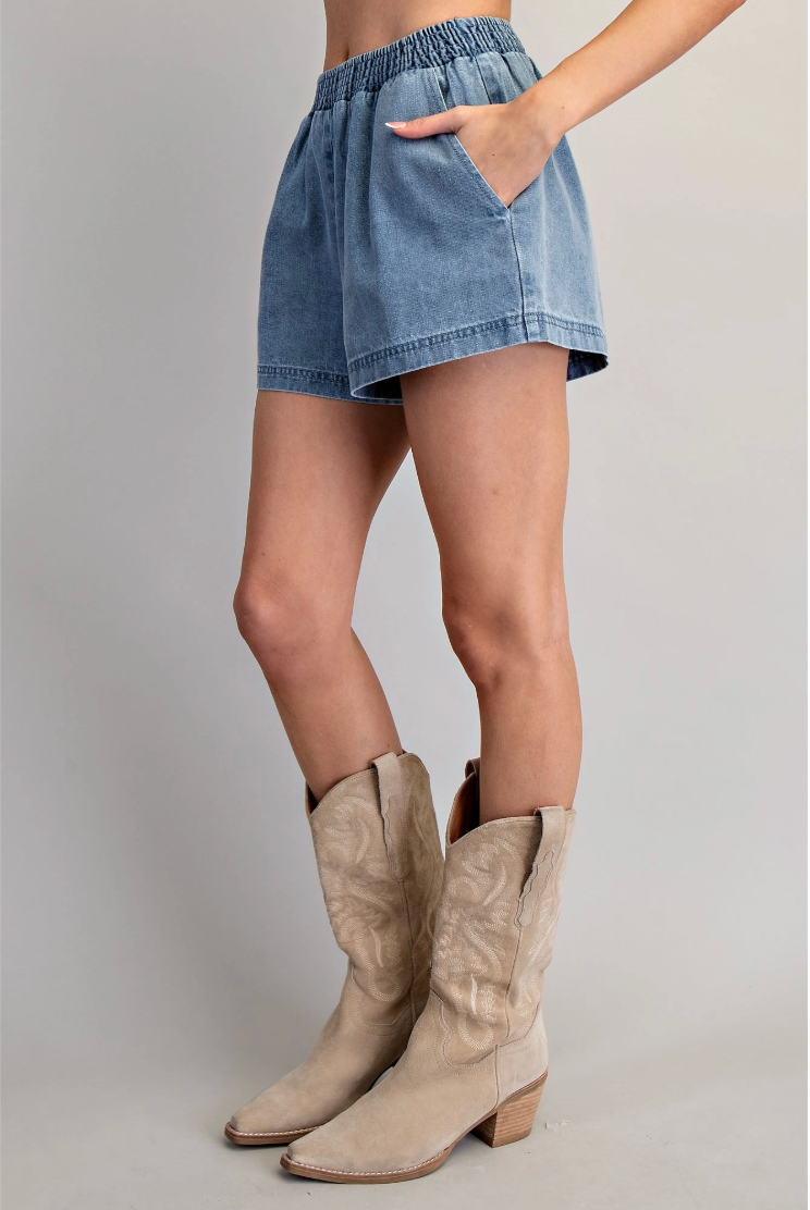 Elastic Waist Shorts