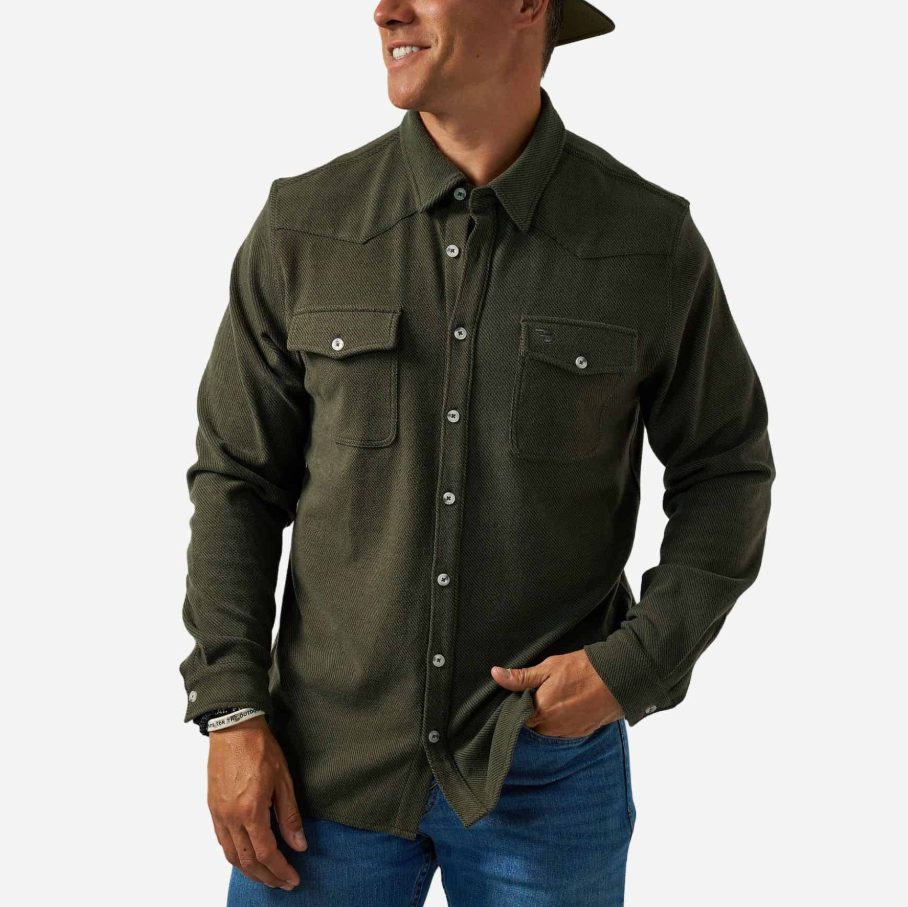 Long Sleeve Austin Shirt | Olive Green