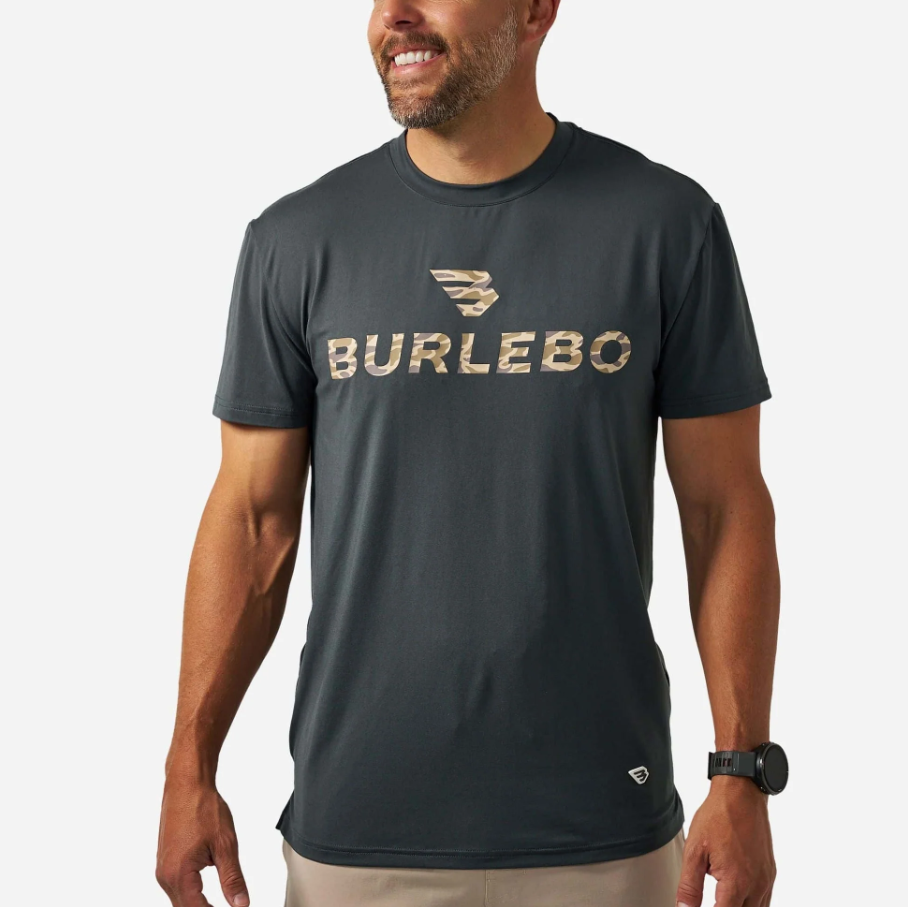 Go To Tee - Flying B Logo | Gun Metal Grey & Gauge Camo