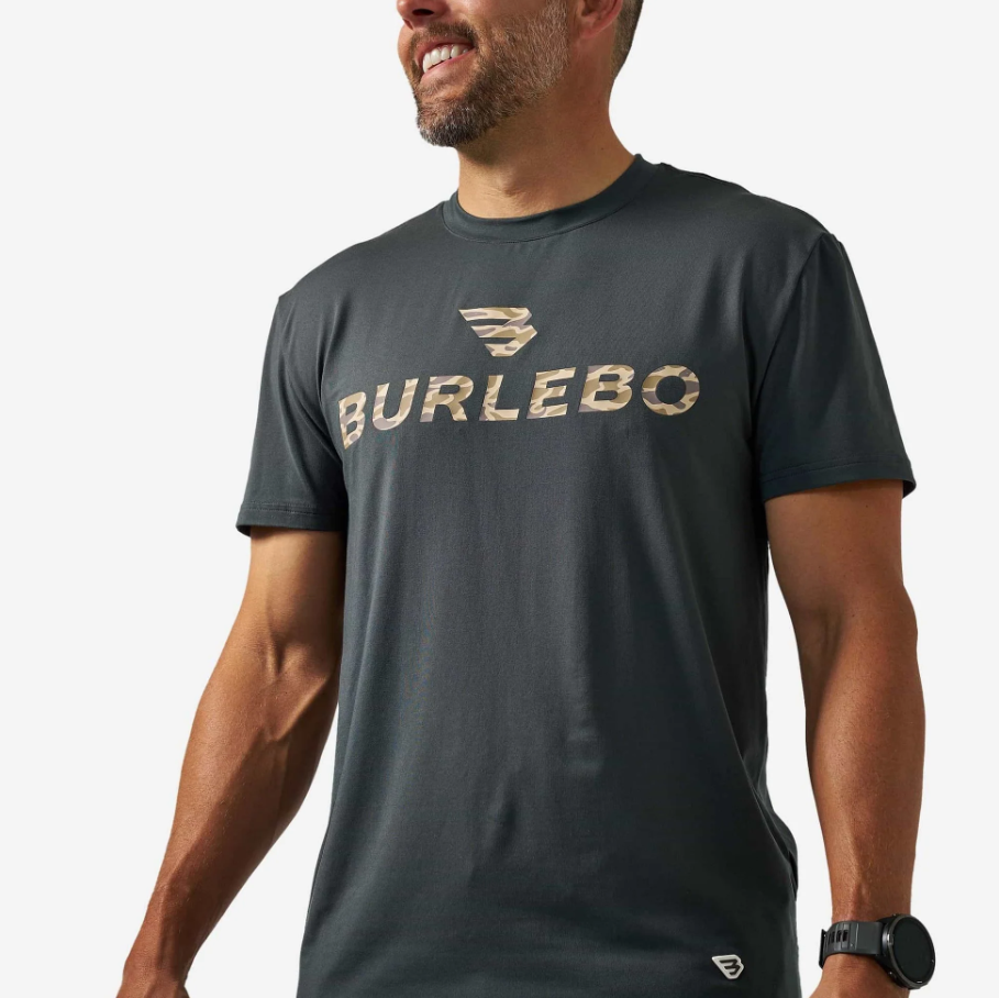 Go To Tee - Flying B Logo | Gun Metal Grey & Gauge Camo