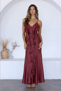 Ruffled Textured Maxi Dress