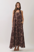 Floral Scarf Maxi Dress