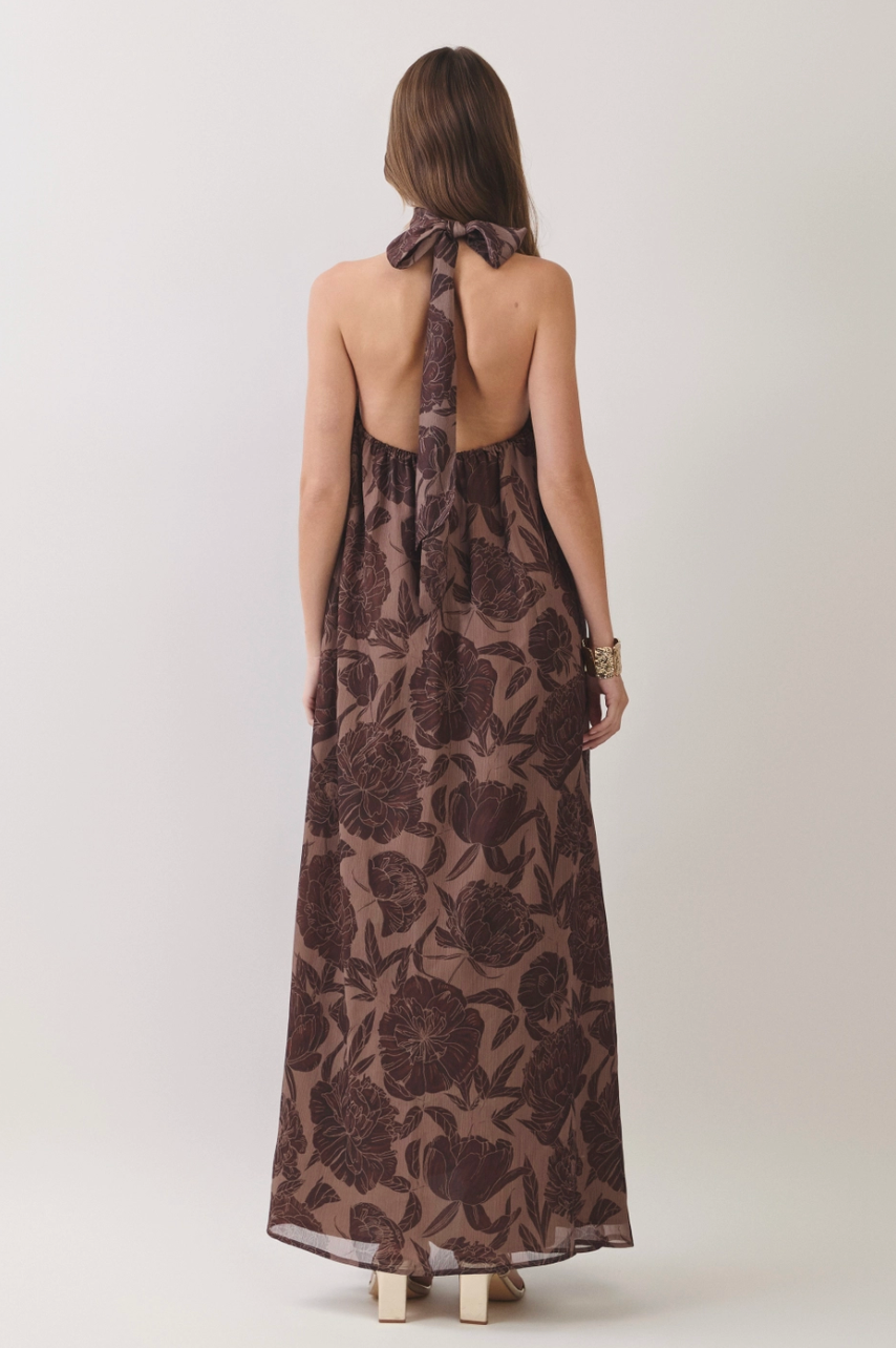 Floral Scarf Maxi Dress