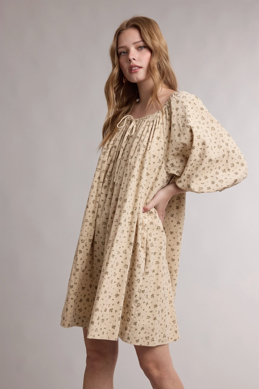 Floral Mini Corduroy Dress