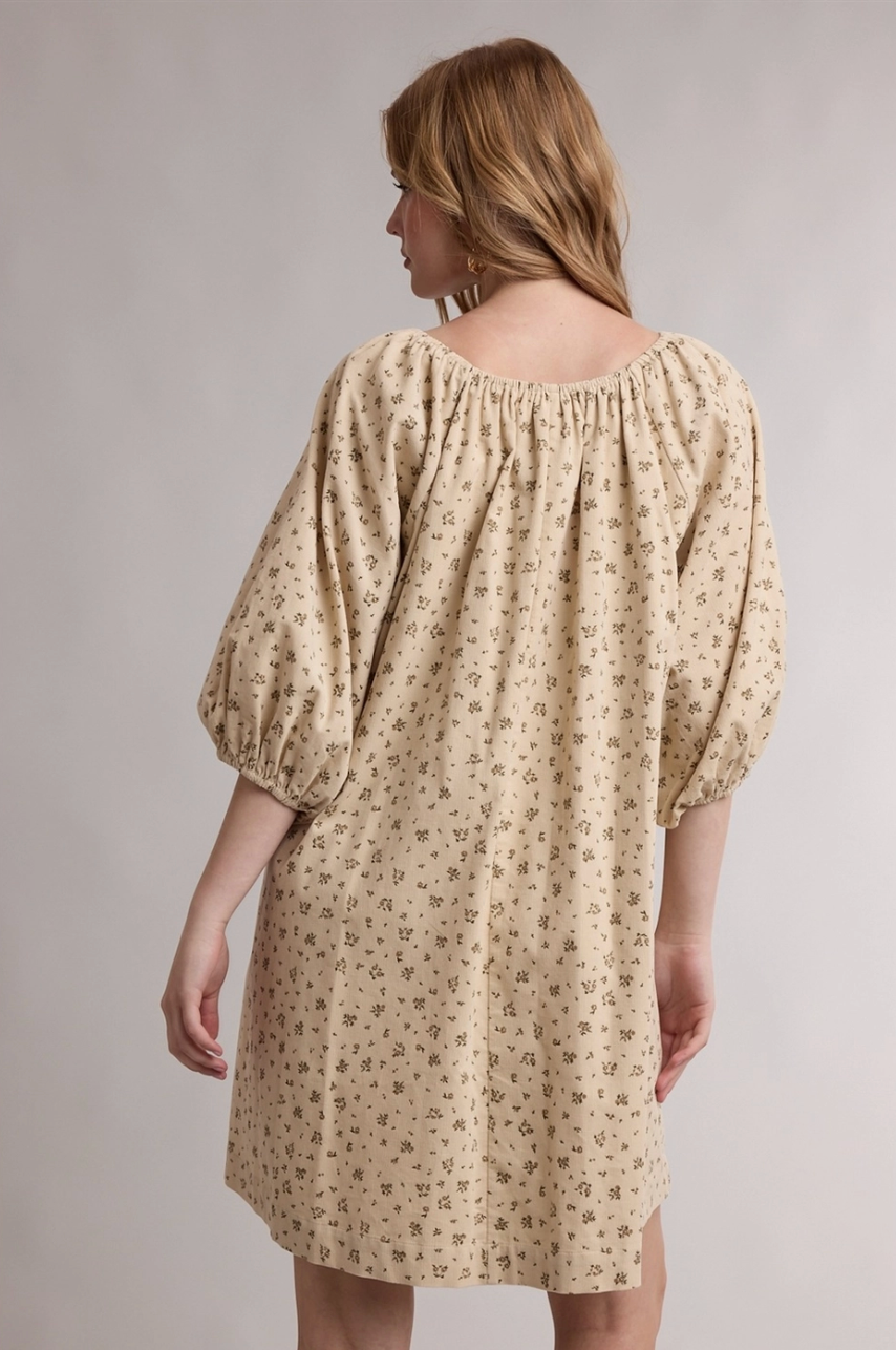Floral Mini Corduroy Dress