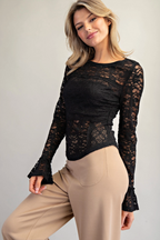 Floral Lace Layering Top