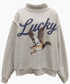 IT2594-MALLARD Lucky & Mallard Reversible Mock Neck