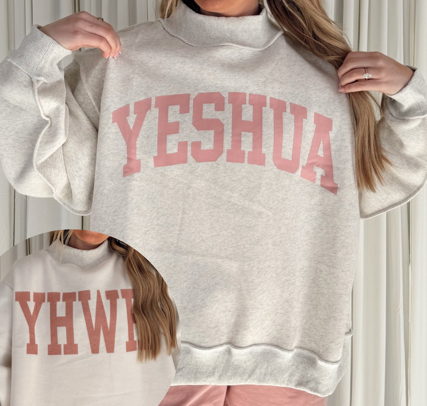 YESHUA Reversible Mock neck Sweatshirt