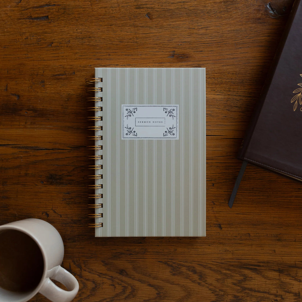 Sermon Notes Journal Pale Stripes