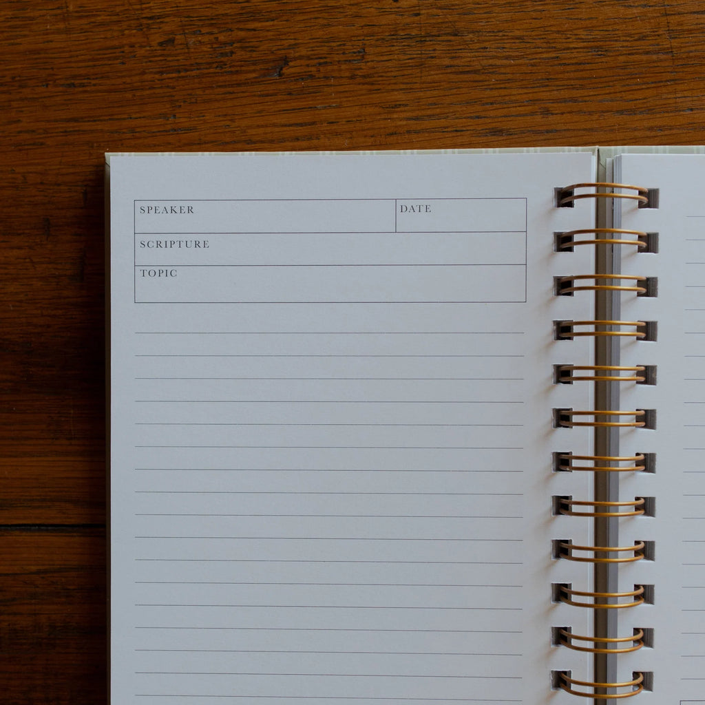 Sermon Notes Journal Pale Stripes