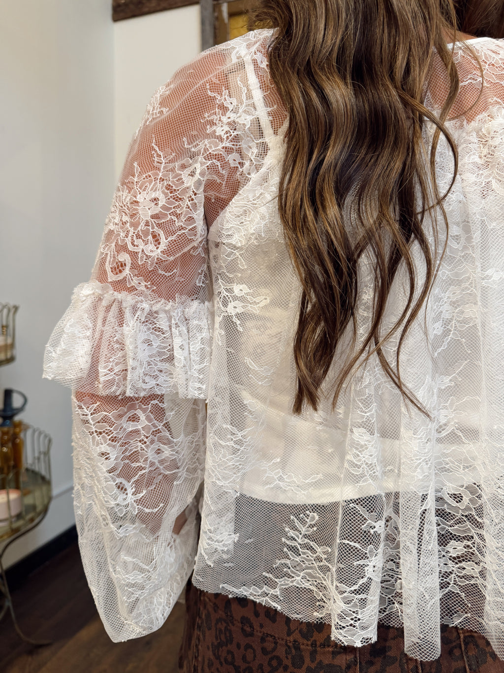 Lace Ruffle Top