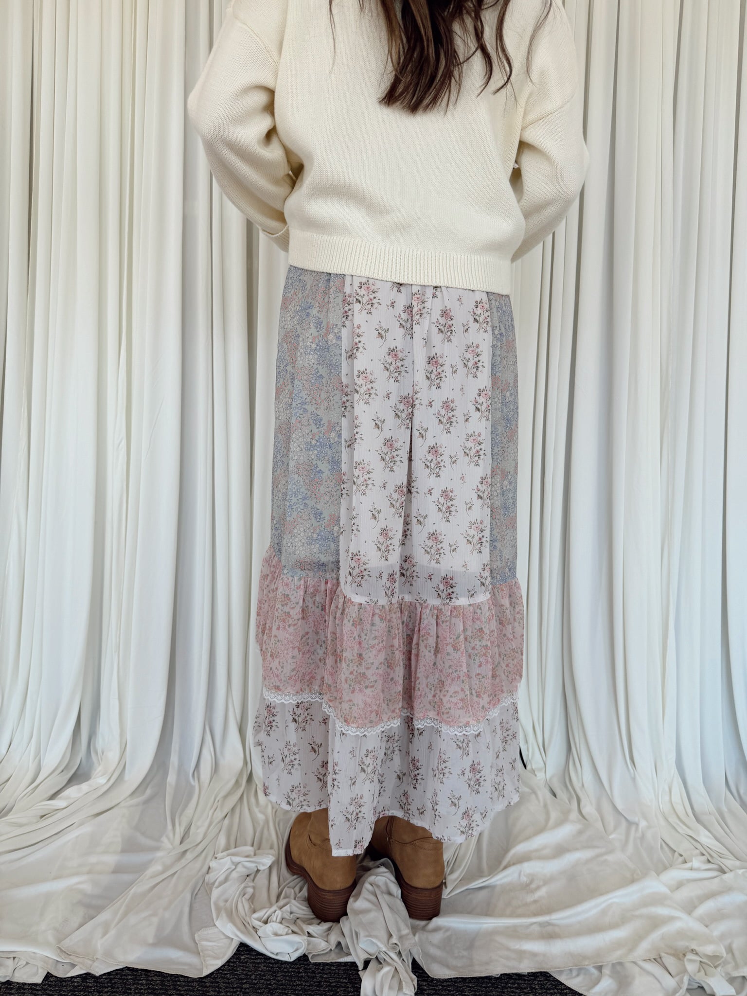 Multiprint Cami Maxi Dress