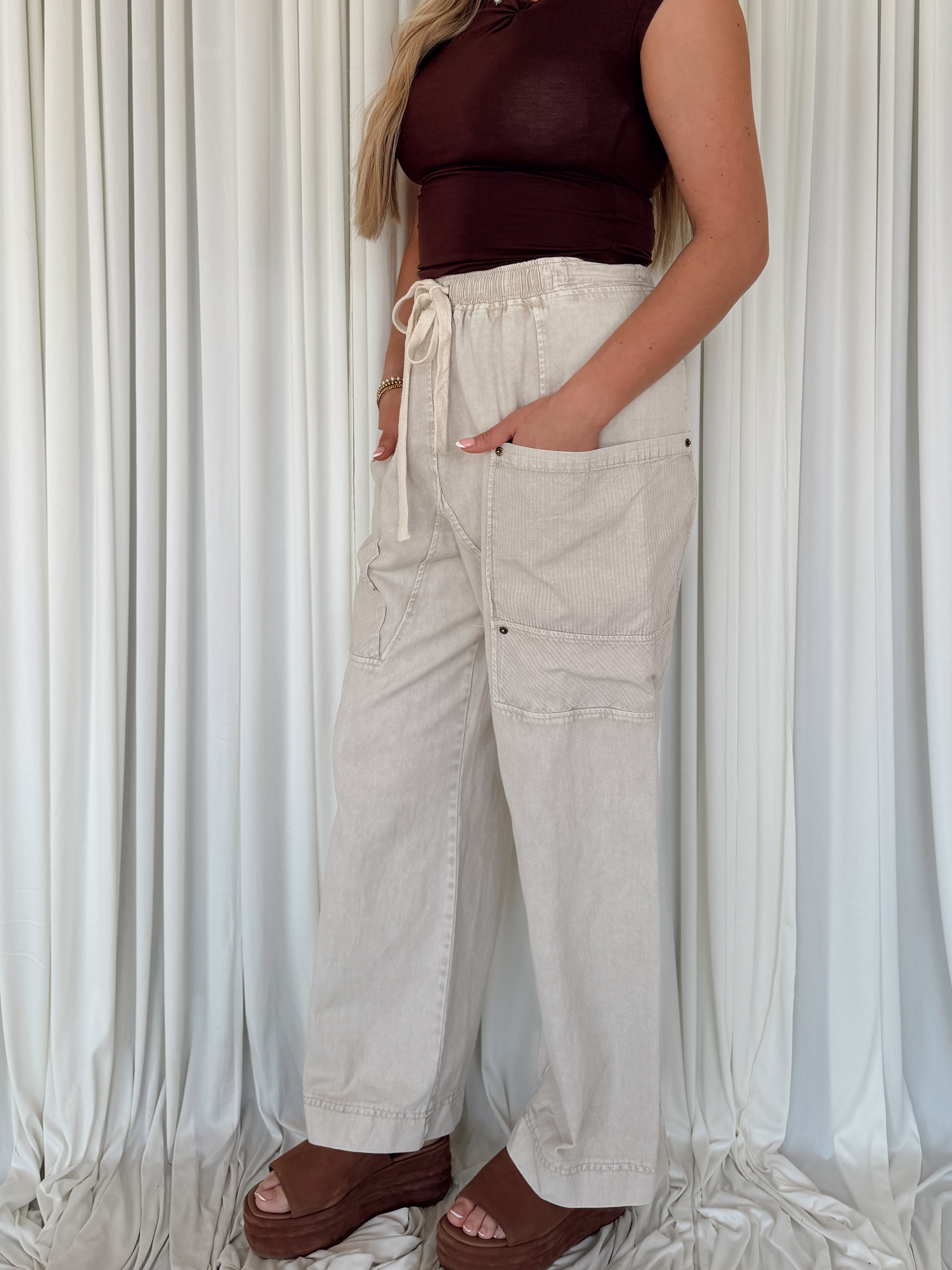 Side Pocket Wide Pants