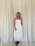Ruched A-Line Midi Dress