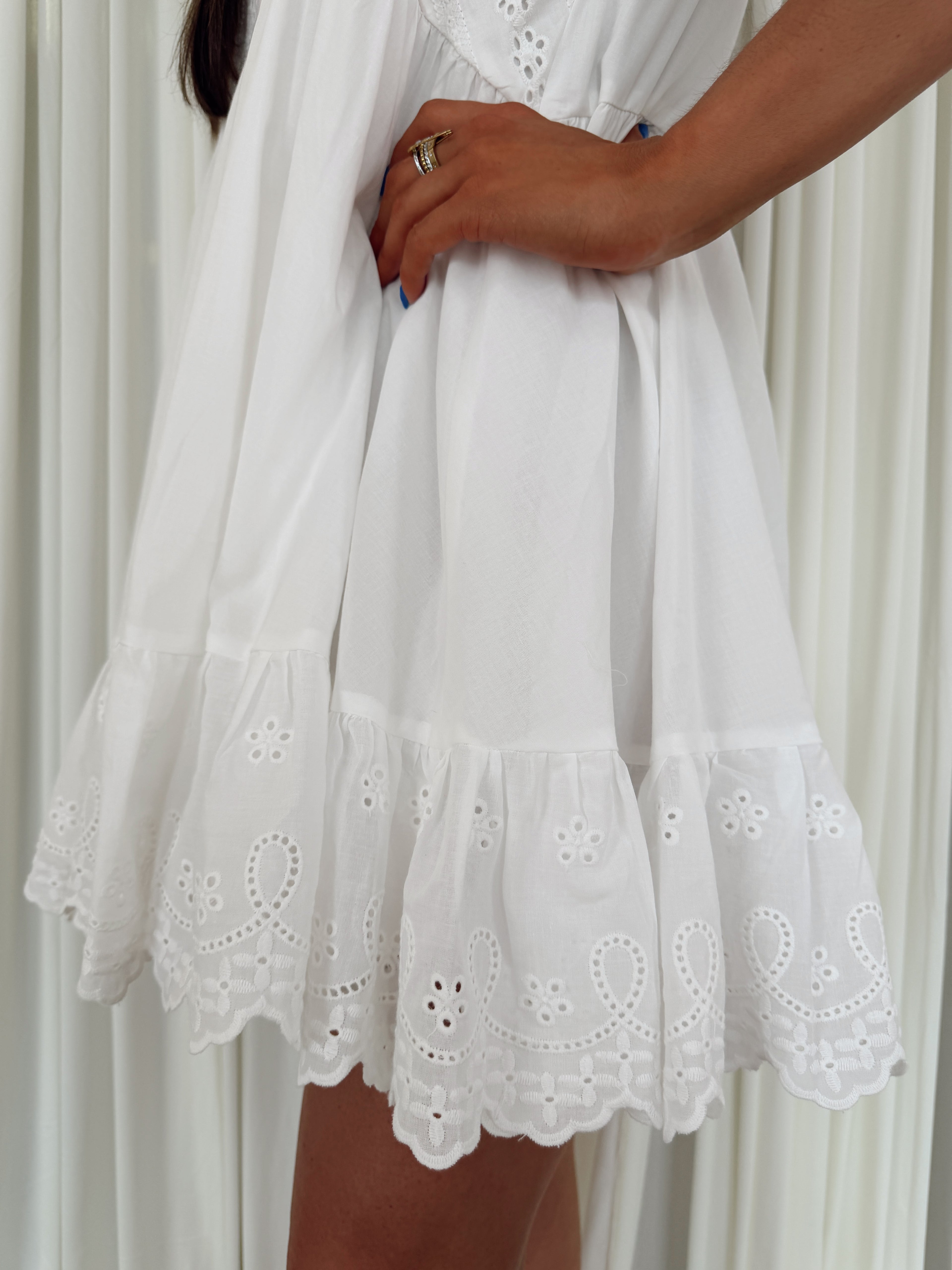Eyelet Embroidery Detailed Mini Seven & James Eyelet Embroidery Detailed Mini Seven & James